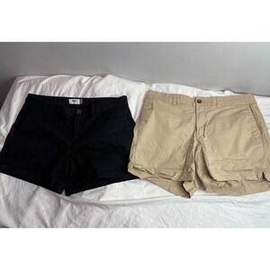 Set‎ of 2 Old Navy Womens Chino beige and black shorts size 10